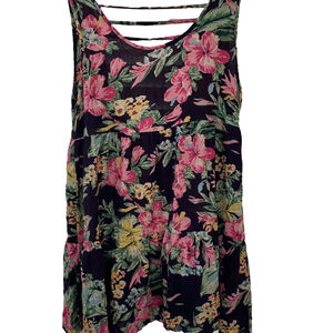 rip curl floral dress beach cover up M